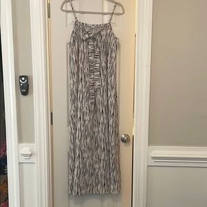 Black and White Striped Maxi Dress